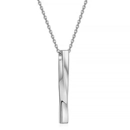 Interlocking Geometric Steel Necklace