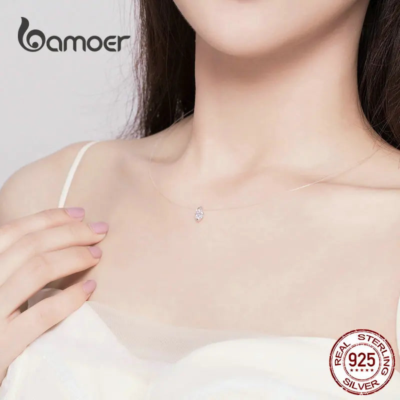 Invisible Zircon Choker Necklace