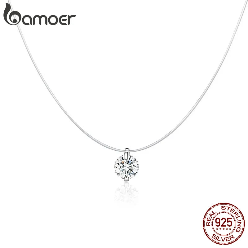 Invisible Zircon Choker Necklace