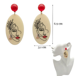 Colorful Resin Dangle Earrings