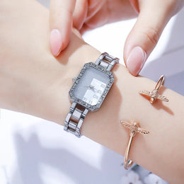 Crystal Square Quartz Watch