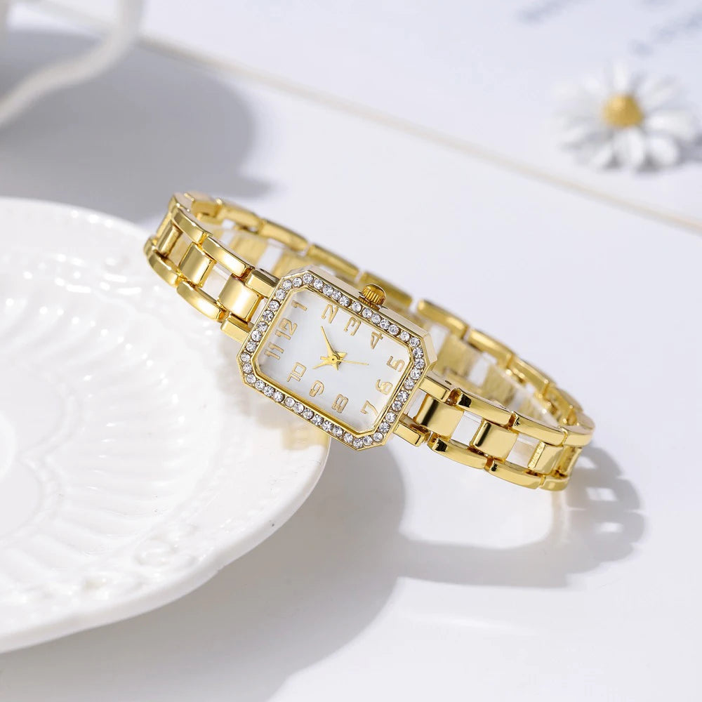 Crystal Square Quartz Watch