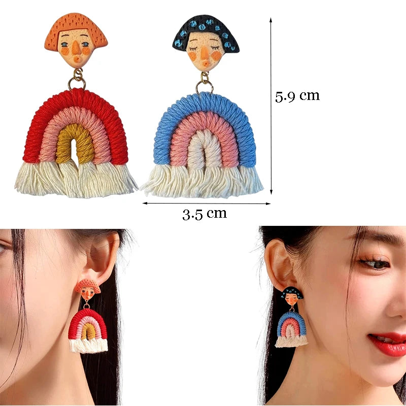 Colorful Resin Dangle Earrings