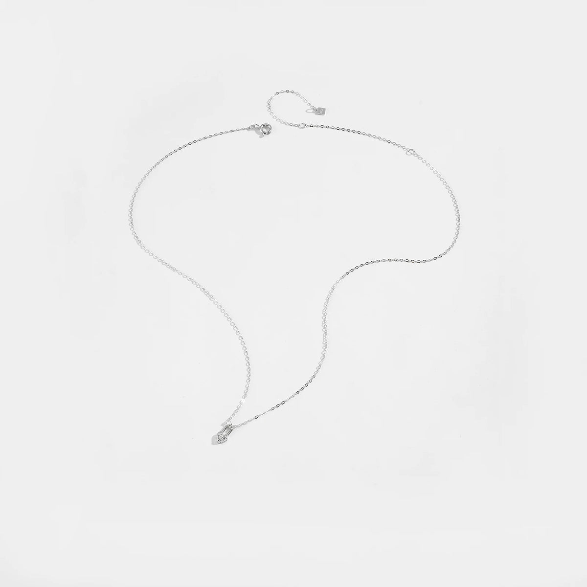 Heart Padlock Silver Necklace