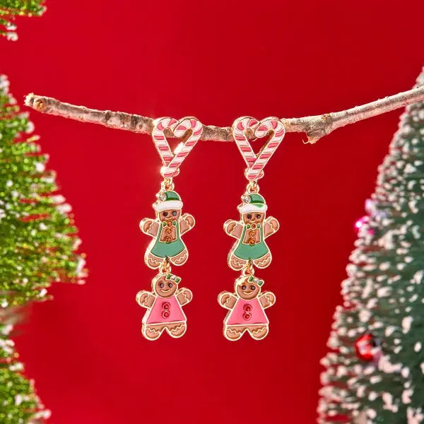 Christmas Bow Bell Earrings
