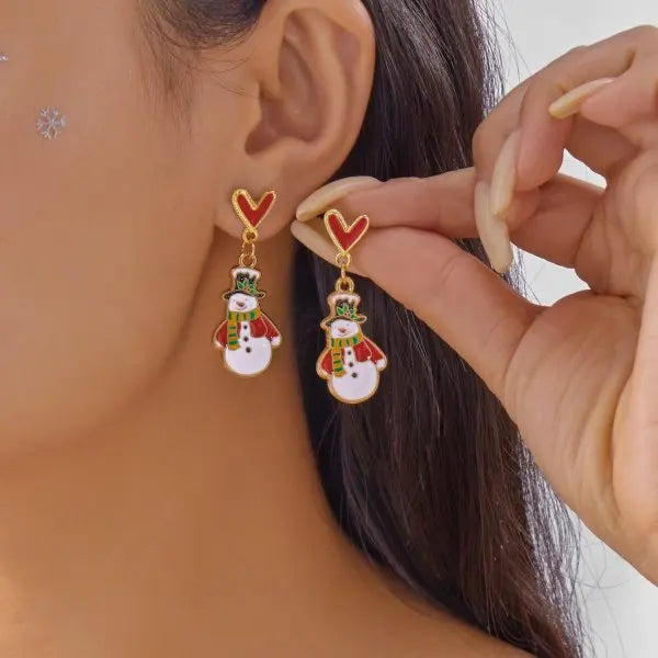Christmas Bow Bell Earrings