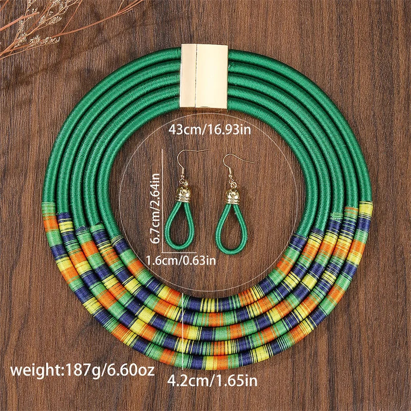 African Woven Choker Set