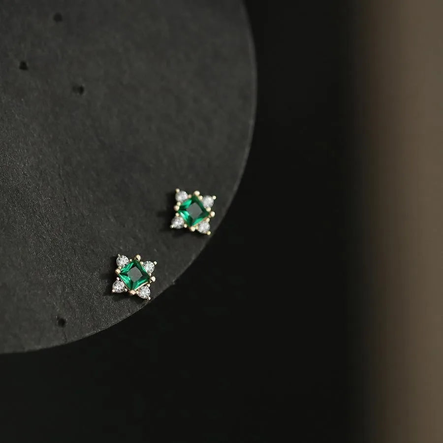 Classic Zircon Square Studs