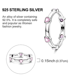 Blue Zircon Moon Ring