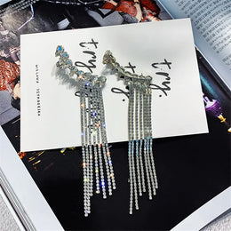 Crystal Tassel Drop Earrings