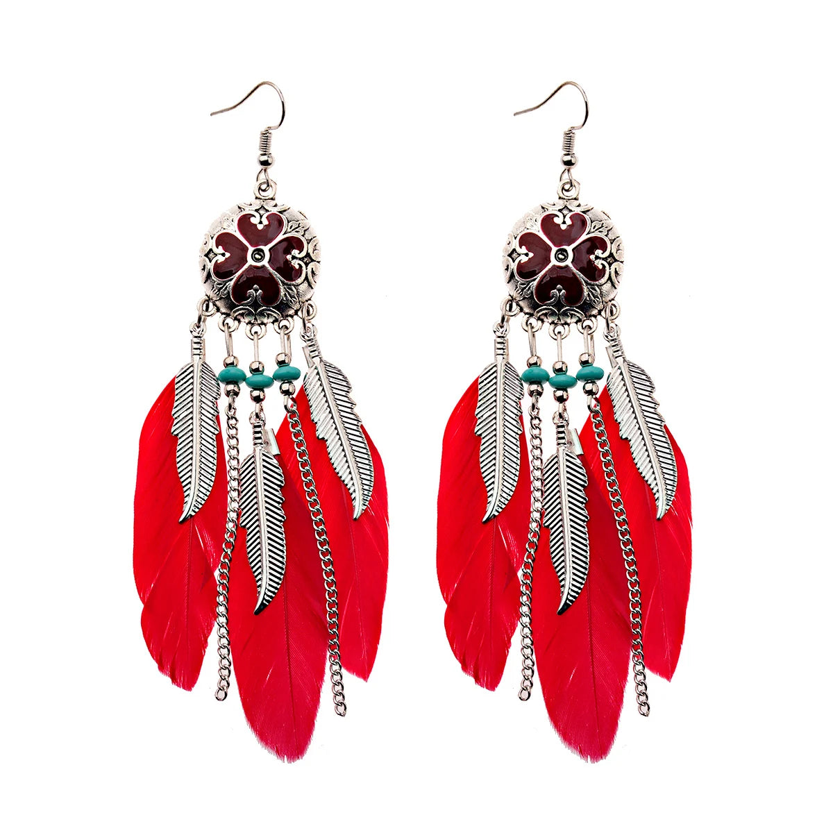 Dreamcatcher Feather Tassel Earrings