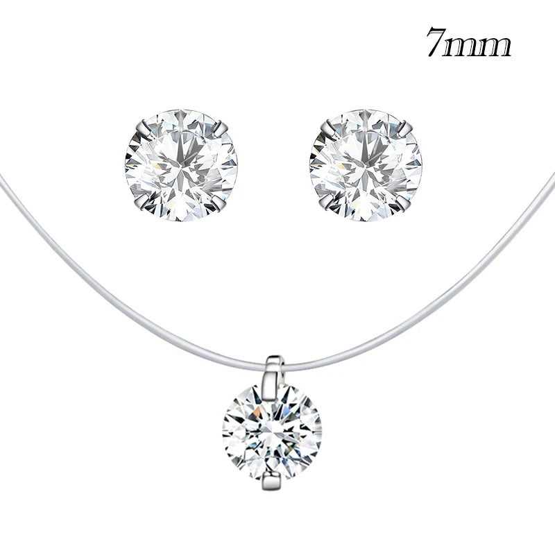 Invisible Zircon Choker Necklace