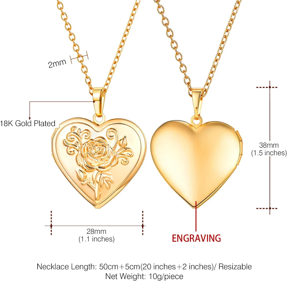 Custom Photo Heart Locket