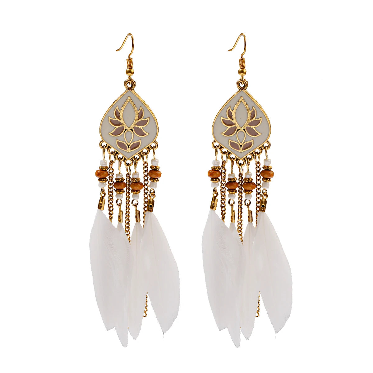 Dreamcatcher Feather Tassel Earrings