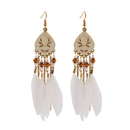 Dreamcatcher Feather Tassel Earrings