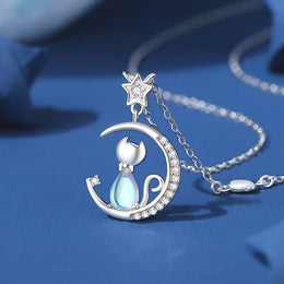 Cat Moon Jewelry Set