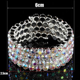 Crystal Bridal Layered Bangles