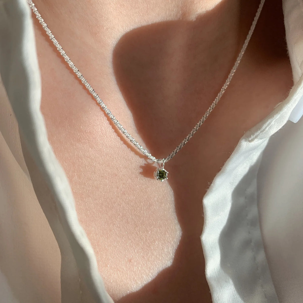 Sterling Pearl Chain Necklace