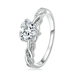 Romantic Silver Heart Ring