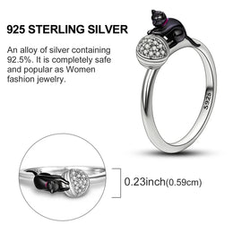 Blue Zircon Moon Ring
