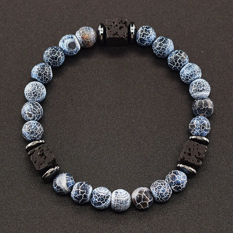 Frosted Volcanic Bead Bracelet