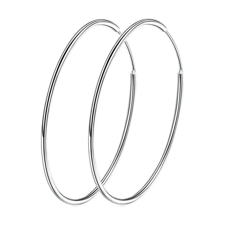 Sterling Silver Endless Hoops