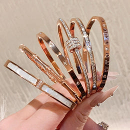 Starry Steel Bangle Bracelet