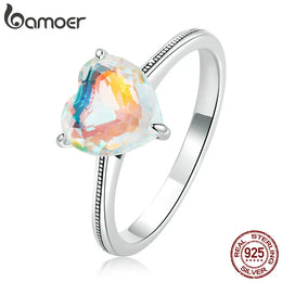 Sparkling Silver Heart Ring