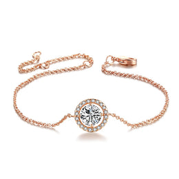Round Zircon Link Bracelet