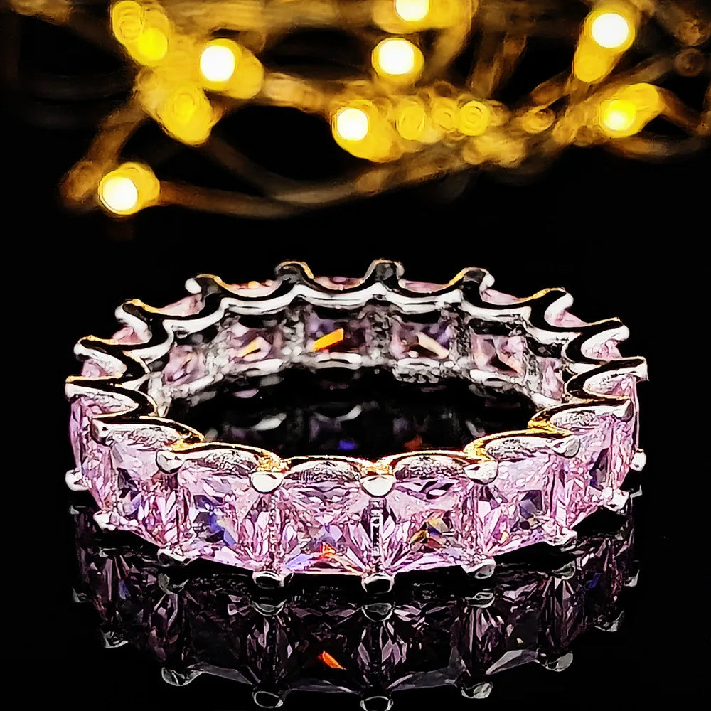 Sterling Zircon Eternity Ring