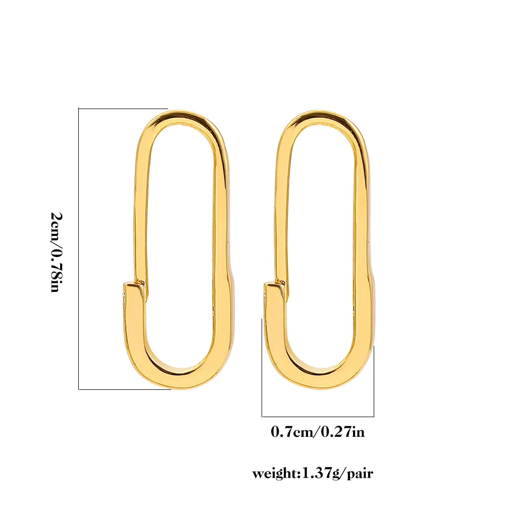 Safety Pin Drop Earrings