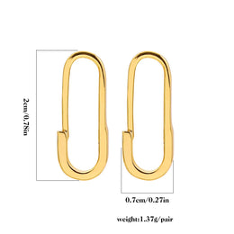 Safety Pin Drop Earrings