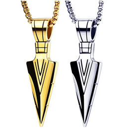 Pharaoh Spear Steel Necklace