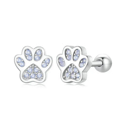 Pink Opal Paw Studs