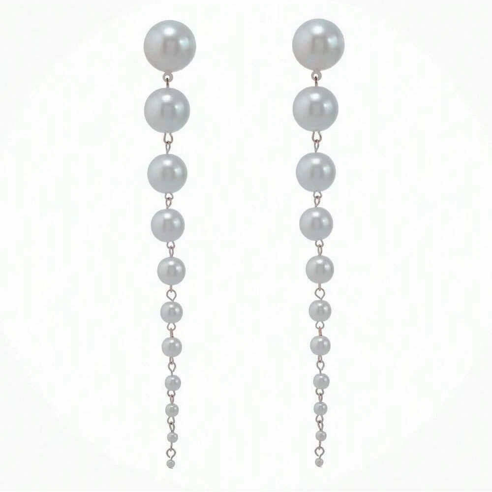 Pearl Tassel Drop Earrings