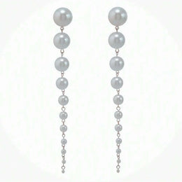 Pearl Tassel Drop Earrings