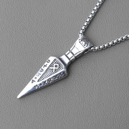 Pharaoh Spear Steel Necklace