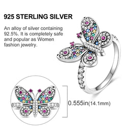 Blue Zircon Moon Ring