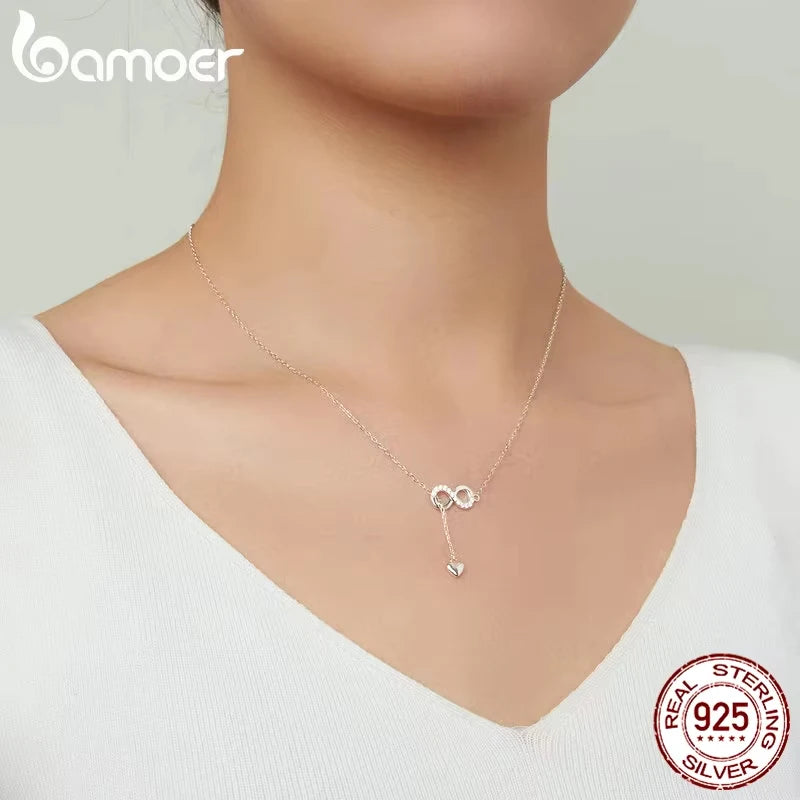 Infinity Love Silver Necklace