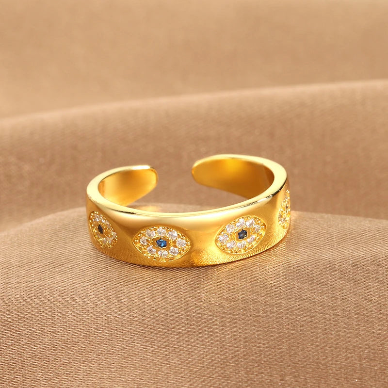 Evil Eye Zircon Ring