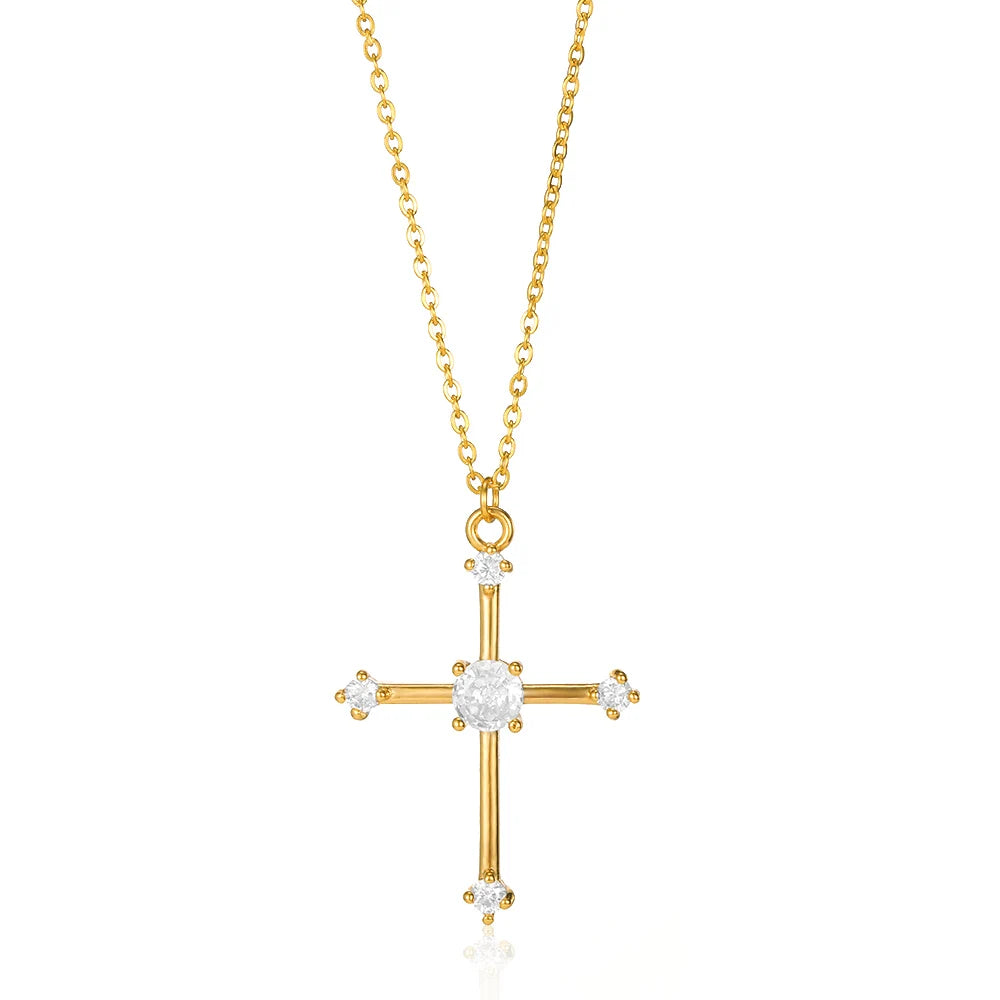 Christian Cross Coin Necklace