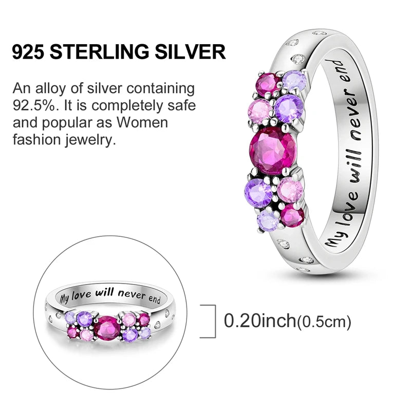 Blue Zircon Moon Ring