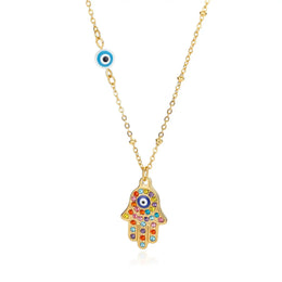 Zircon Evil Eye Necklace
