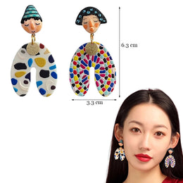 Colorful Resin Dangle Earrings