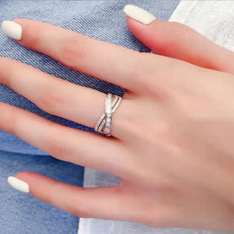Infinity Cross Zircon Ring