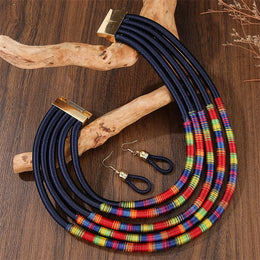 African Woven Choker Set