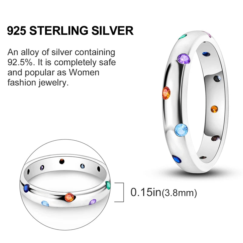 Blue Zircon Moon Ring