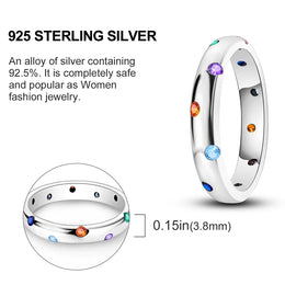 Blue Zircon Moon Ring