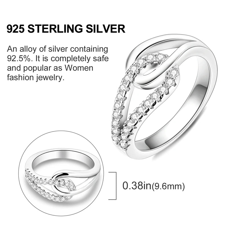 Blue Zircon Moon Ring