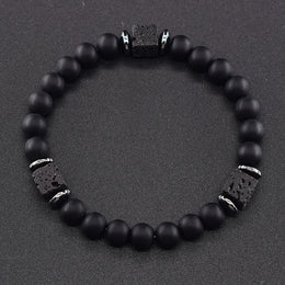 Frosted Volcanic Bead Bracelet